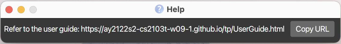 help message