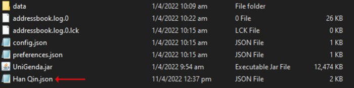 importSchedule directory of saved file